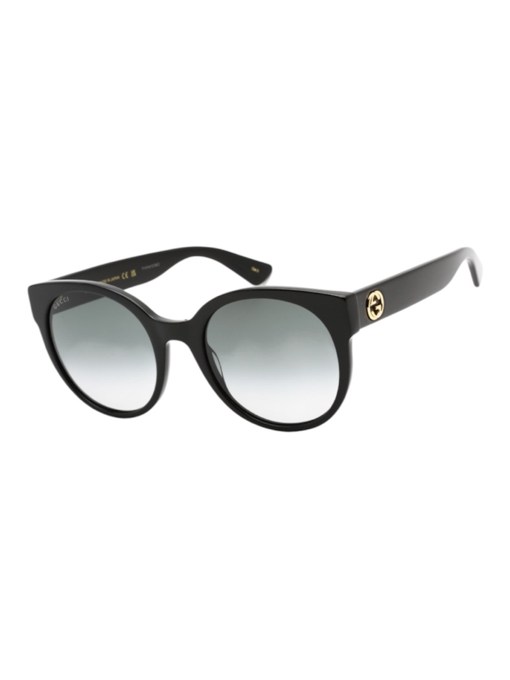 GUCCI GG0035SN Black Women's Sunglasses with Gold Logo